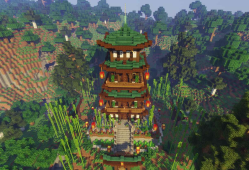 我的世界优雅的日本宝塔地图